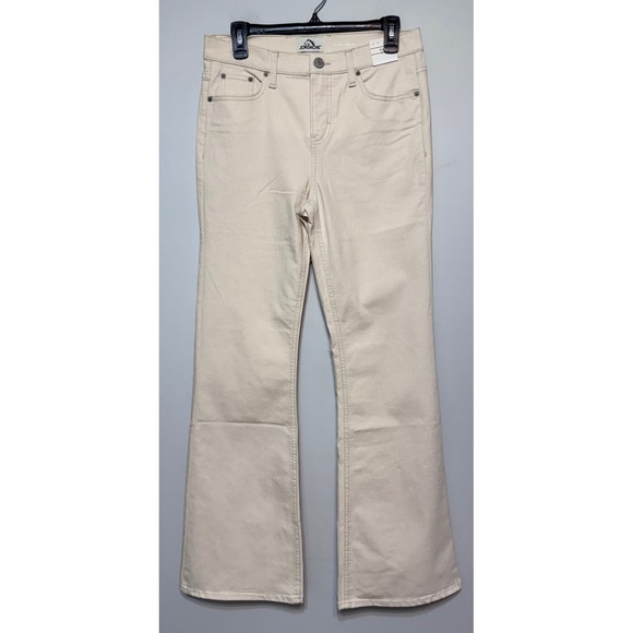 NWT‎ Y2K Jordache Cream Flare Jeans Size 6 Clean Girl Vanilla Western Festival - Picture 1 of 6
